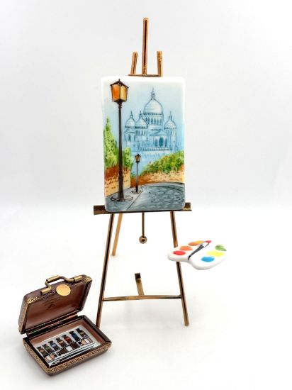 Picture of Limoges Sacre Coeur Baslica Painting on Easel Box